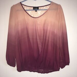By & By Long Sleeve Ombré Top